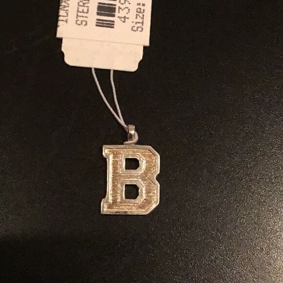 Silver and Gold Raised Edge Letter Charm (E2) - Picture 4 of 4